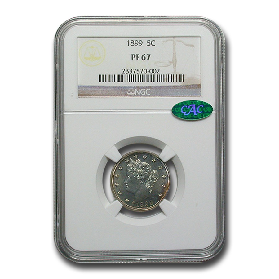1899 Liberty Head V Nickel PF-67 NGC CAC