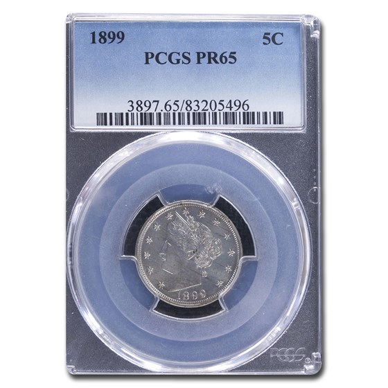 1899 Liberty Head V Nickel PR-65 PCGS 1899 Liberty Head V Nickel PR-65 PCGS