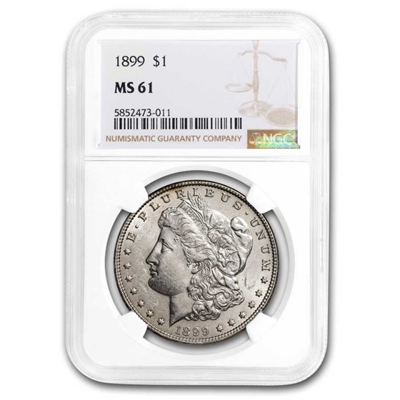 1899 Morgan Dollar MS-61 NGC 1899 Morgan Dollar MS-61 NGC