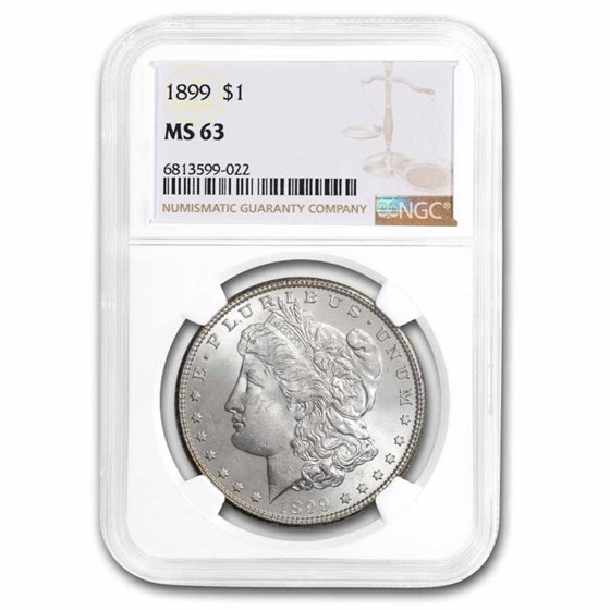 1899 Morgan Dollar MS-63 NGC 1899 Morgan Dollar MS-63 NGC