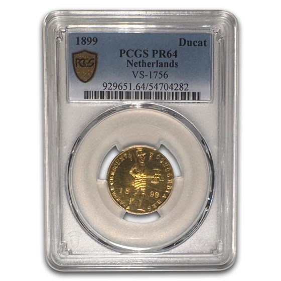 1899 Netherlands Gold Ducat PR-64 PCGS