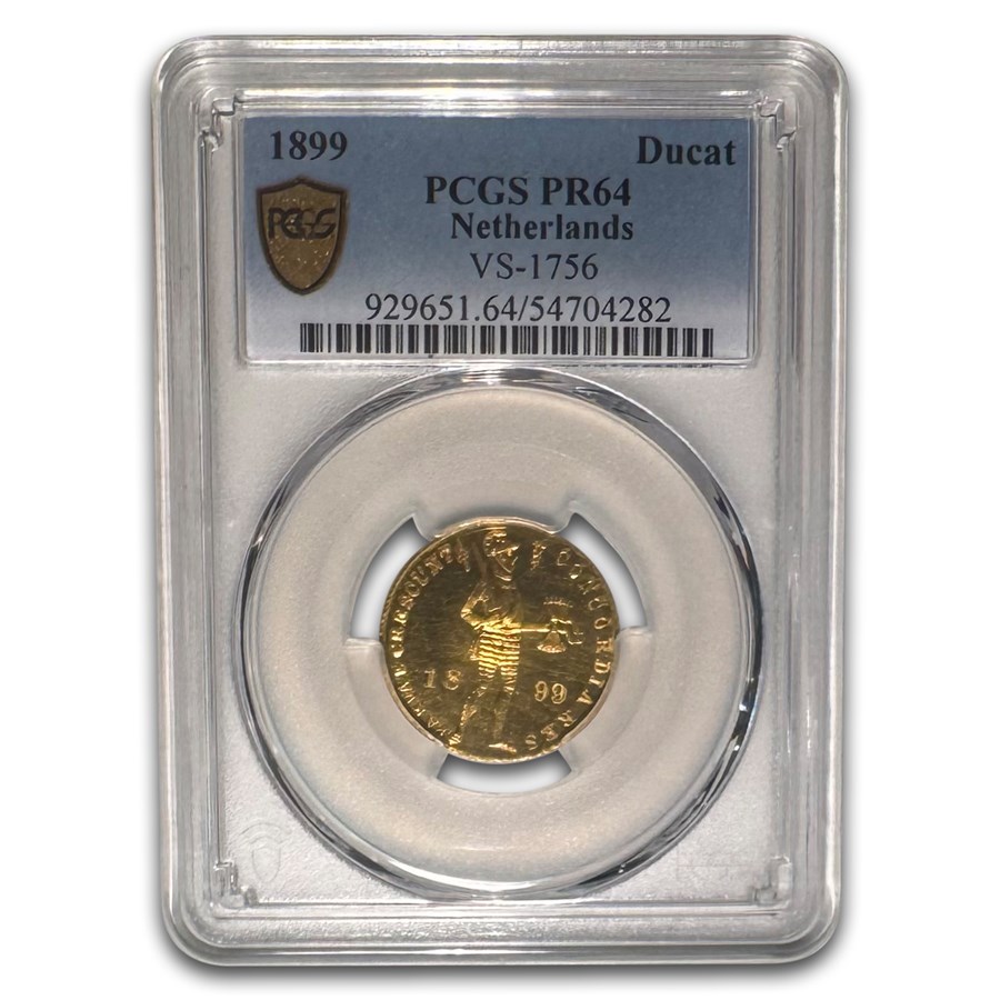 1899 Netherlands Gold Ducat PR-64 PCGS