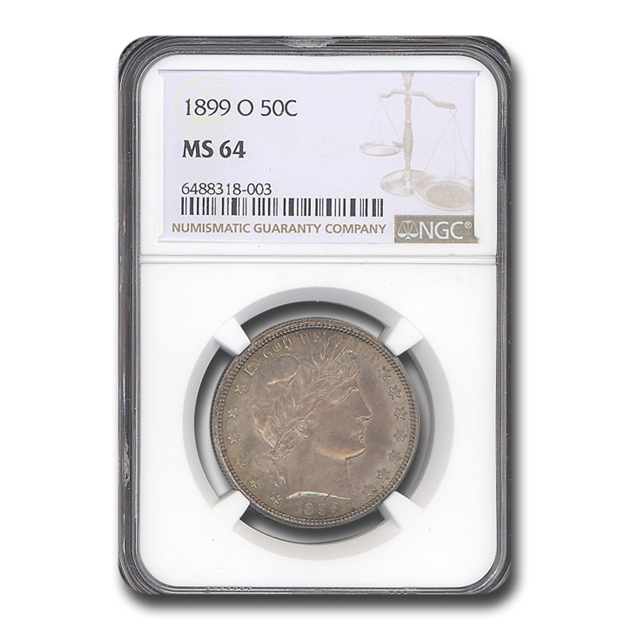 1899-O Barber Half Dollar MS-64 NGC