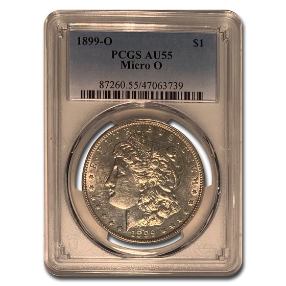 1899-O Morgan Dollar AU-55 PCGS (Micro O) 1899-O Morgan Dollar AU-55 PCGS (Micro O)