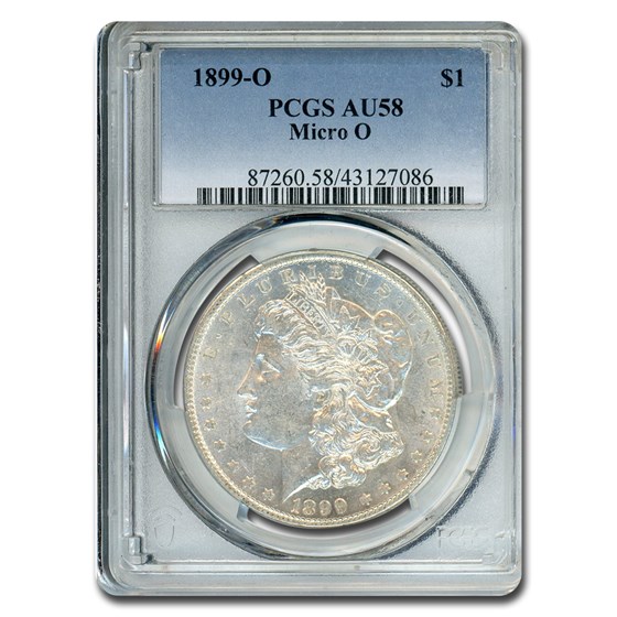 1899-O Morgan Dollar AU-58 PCGS (Micro O) 1899-O Morgan Dollar AU-58 PCGS (Micro O)