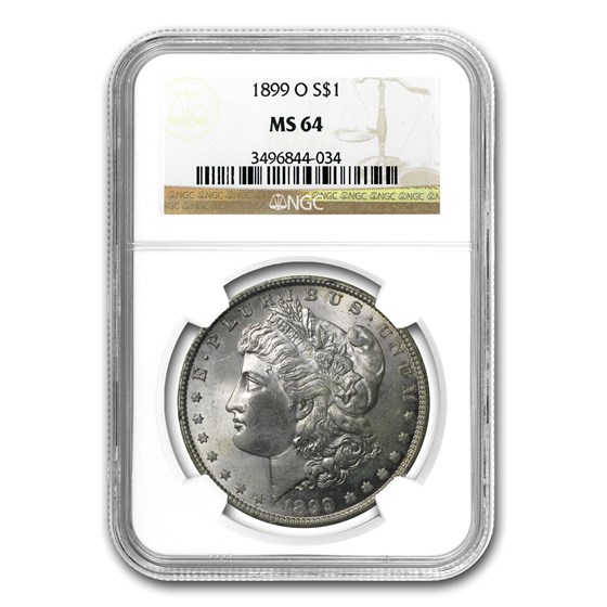1899-O Morgan Dollar MS-64 NGC 1899-O Morgan Dollar MS-64 NGC