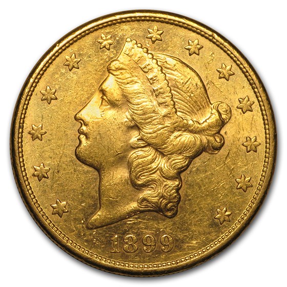 1899-S $20 Liberty Gold Double Eagle AU