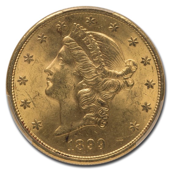 1899-S $20 Liberty Gold Double Eagle MS-63 PCGS 1899-S $20 Liberty Gold Double Eagle MS-63 PCGS