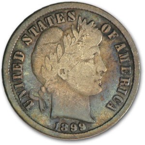 1899-S Barber Dime Fine 1899-S Barber Dime Fine