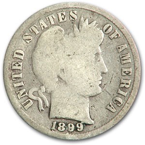1899-S Barber Dime Good 1899-S Barber Dime Good