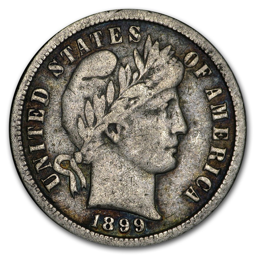 1899-S Barber Dime VF