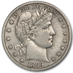 1899-S Barber Half Dollar AU Details (Lightly Cleaned) 1899-S Barber Half Dollar AU Details (Lightly Cleaned)