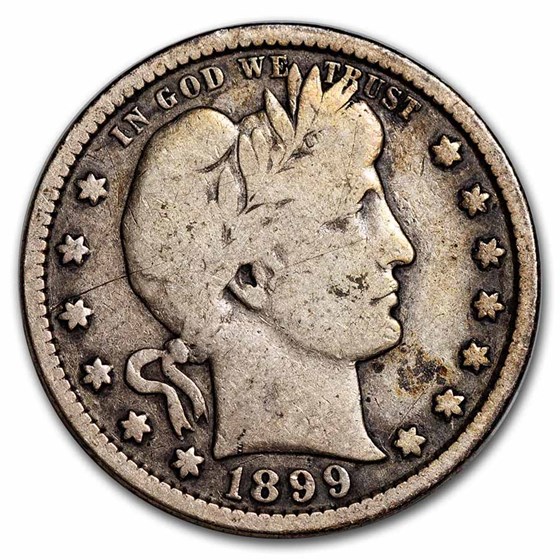 1899-S Barber Quarter VG 1899-S Barber Quarter VG