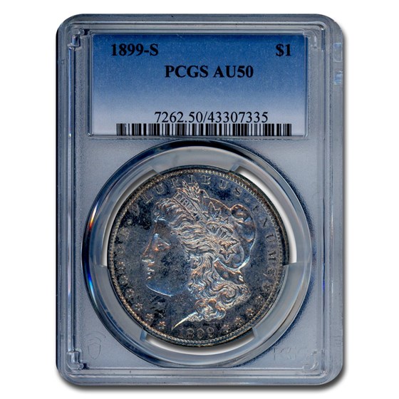 1899-S Morgan Dollar AU-50 PCGS 1899-S Morgan Dollar AU-50 PCGS