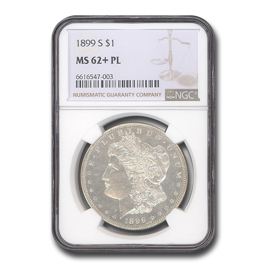 1899-S Morgan Dollar MS-62+ NGC (PL)
