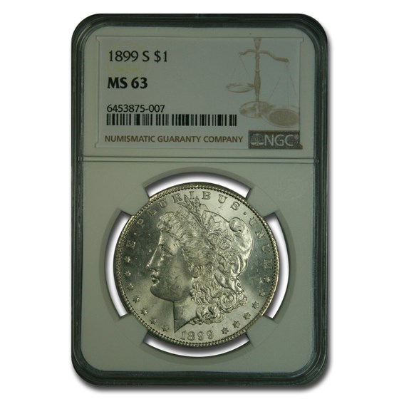 1899-S Morgan Dollar MS-63 NGC 1899-S Morgan Dollar MS-63 NGC