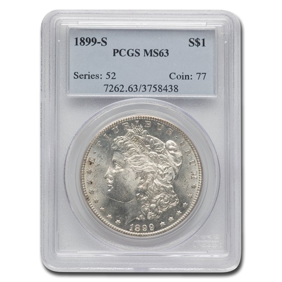 1899-S Morgan Dollar MS-63 PCGS 1899-S Morgan Dollar MS-63 PCGS