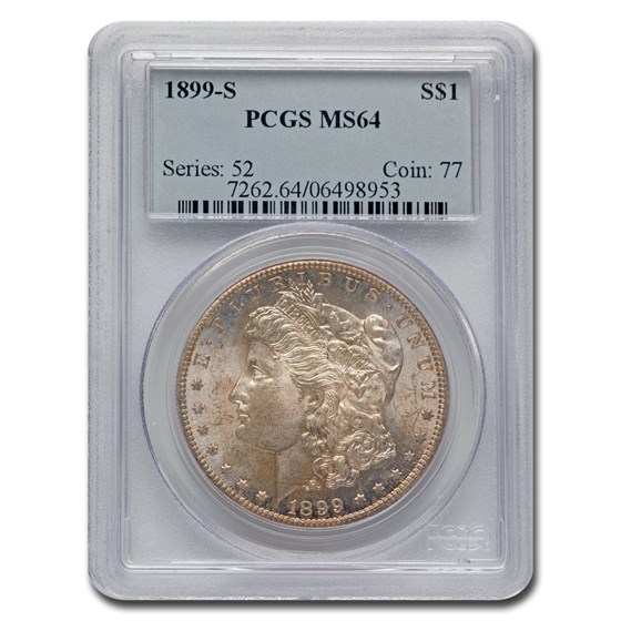 1899-S Morgan Dollar MS-64 PCGS 1899-S Morgan Dollar MS-64 PCGS