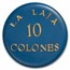 1900-1965 Costa Rica Coffee Token Set 10 Colones (Yellow/Blue)