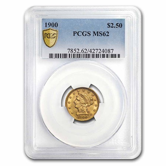 1900 $2.50 Liberty Gold Quarter Eagle MS-62 PCGS 1900 $2.50 Liberty Gold Quarter Eagle MS-62 PCGS