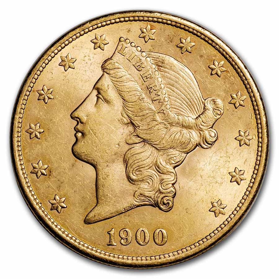 1900 $20 Liberty Gold Double Eagle AU