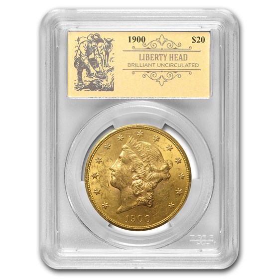 1900 $20 Liberty Gold Double Eagle BU PCGS (Prospector Label) 1900 $20 Liberty Gold Double Eagle BU PCGS (Prospector Label)