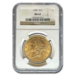 1900 $20 Liberty Gold Double Eagle MS-62 NGC