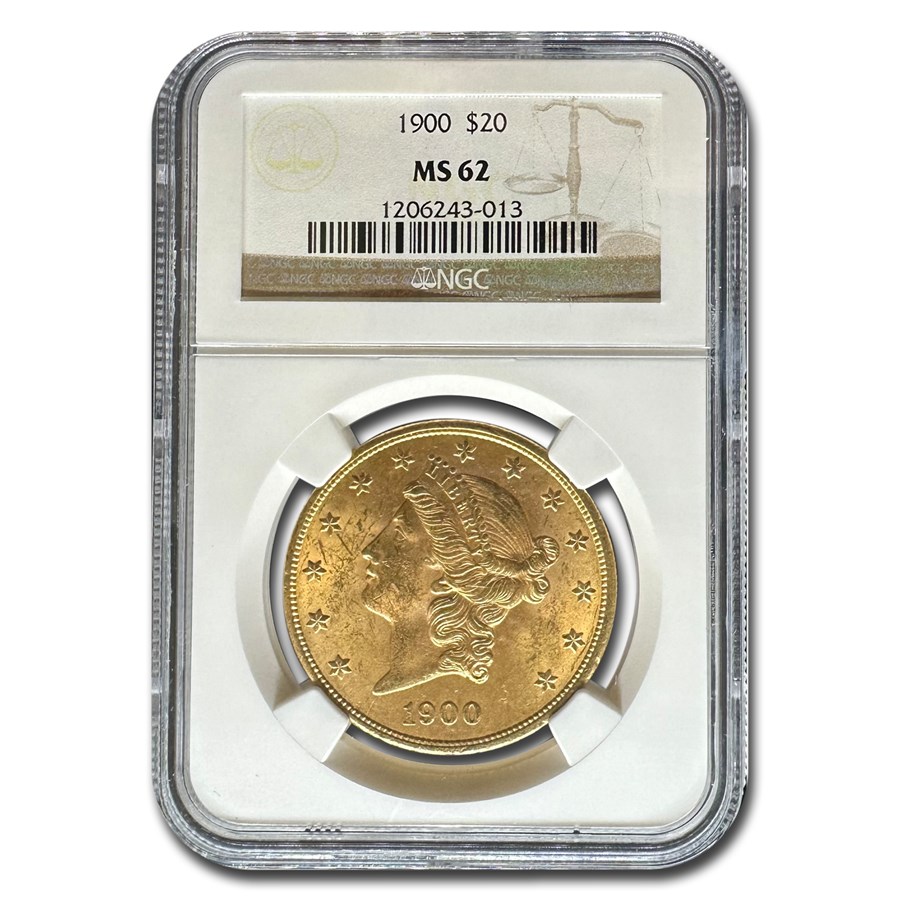 1900 $20 Liberty Gold Double Eagle MS-62 NGC
