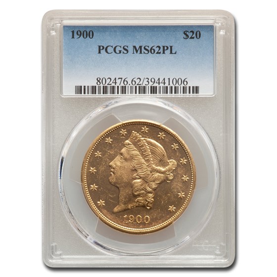 1900 $20 Liberty Gold Double Eagle MS-62 PCGS (PL) 1900 $20 Liberty Gold Double Eagle MS-62 PCGS (PL)