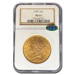 1900 $20 Liberty Gold Double Eagle MS-63 NGC CAC