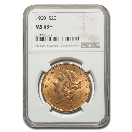 1900 $20 Liberty Gold Double Eagle MS-63+ NGC 1900 $20 Liberty Gold Double Eagle MS-63+ NGC