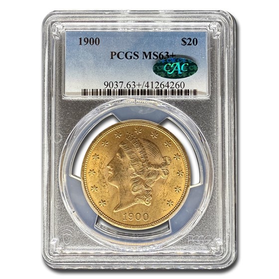 1900 $20 Liberty Gold Double Eagle MS-63+ PCGS CAC 1900 $20 Liberty Gold Double Eagle MS-63+ PCGS CAC