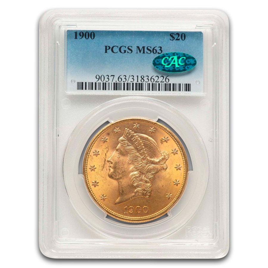 1900 $20 Liberty Gold Double Eagle MS-63 PCGS CAC