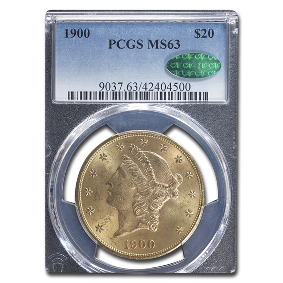 1900 $20 Liberty Gold Double Eagle MS-63 PCGS CAC 1900 $20 Liberty Gold Double Eagle MS-63 PCGS CAC