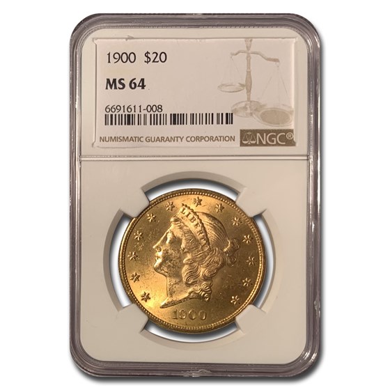 1900 $20 Liberty Gold Double Eagle MS-64 NGC 1900 $20 Liberty Gold Double Eagle MS-64 NGC