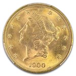 1900 $20 Liberty Gold Double Eagle MS-64 PCGS