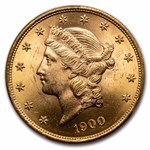 1900 $20 Liberty Gold Double Eagle MS-64 PCGS