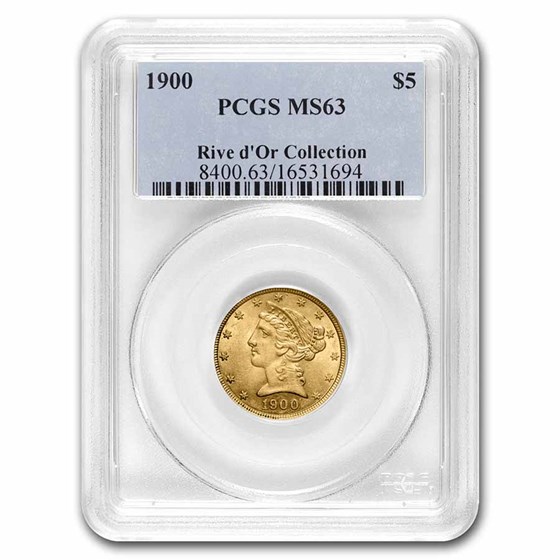 1900 $5 Liberty Gold Half Eagle MS-63 PCGS 1900 $5 Liberty Gold Half Eagle MS-63 PCGS