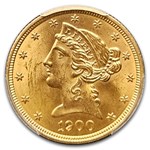 1900 $5 Liberty Gold Half Eagle MS-63 PCGS