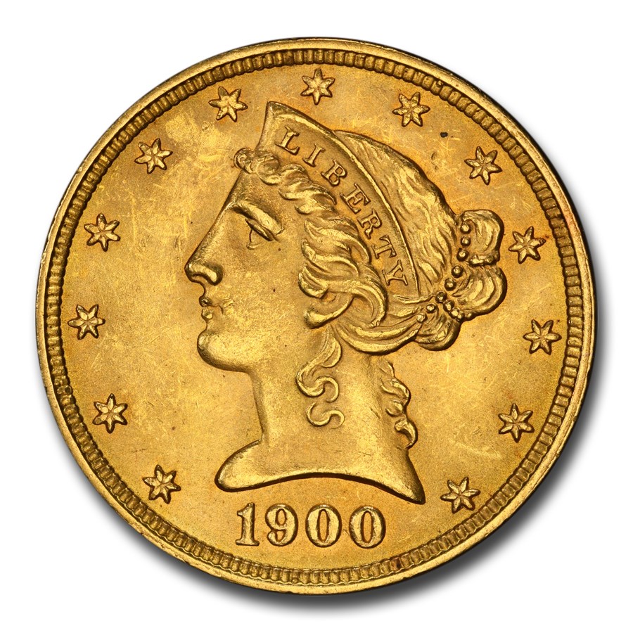 1900 $5 Liberty Gold Half Eagle MS-64 PCGS CAC