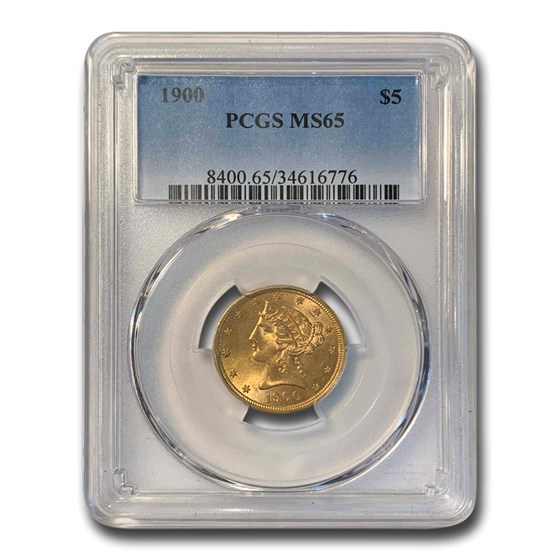 1900 $5 Liberty Gold Half Eagle MS-65 PCGS 1900 $5 Liberty Gold Half Eagle MS-65 PCGS