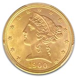1900 $5 Liberty Gold Half Eagle MS-67+ PCGS