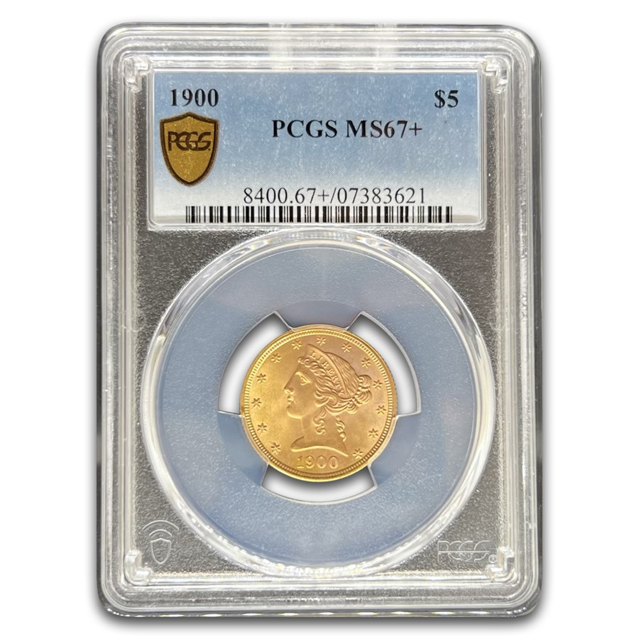 1900 $5 Liberty Gold Half Eagle MS-67+ PCGS