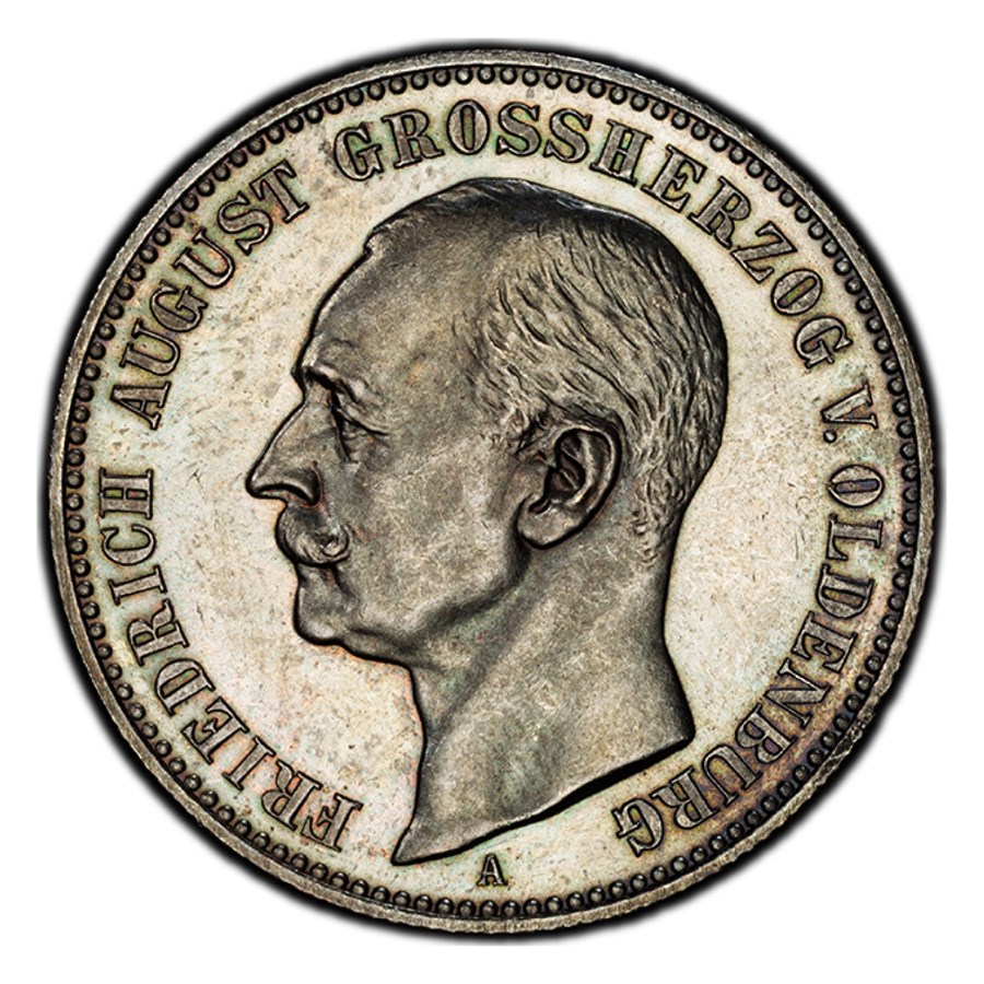1900-A Germany Silver 2 Mark August PR-63 PCGS (Oldenburg)