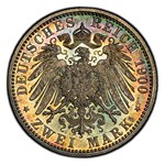 1900-A Germany Silver 2 Mark August PR-63 PCGS (Oldenburg)