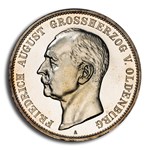 1900-A Germany Silver 5 Mark August PR-64+ PCGS (Oldenburg)