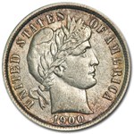 1900 Barber Dime AU