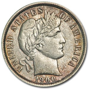 1900 Barber Dime AU 1900 Barber Dime AU