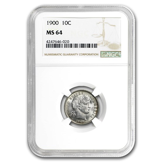 1900 Barber Dime MS-64 PCGS 1900 Barber Dime MS-64 PCGS