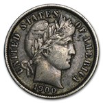 1900 Barber Dime VF